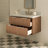 Mulloy 36 Inch Wall-Mounted Single Rectangle Vanity Bathroom Vanity with Carrara White Marble Countertop 1.5 Inch in Black-802573549-802573550