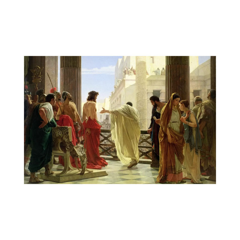 Ecce Homo by Antonio Ciseri - Wrapped Canvas Gallery-Wrapped Canvas Giclée, 101.6 cm H x 66.04 cm W