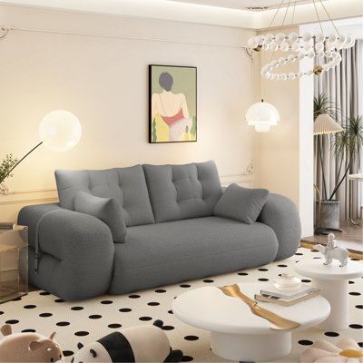 Lit pour chien humain, canapé-lit paresseux, canapé-lit pliable multifonctionnel 78,7 po, canapé-lit rembourré en mousse 3-en-1 pour salon, lit d'invité, salle de jeux