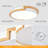 Dimmable Wood LED Flush Mount Ceiling Lights, 5CCT 2700K-6000K Hallway Lighting Fixtures, Minimalist Circular Ceiling Lamp For Bedroom Laundry Room Kitchen Entryway-116098760-116098761