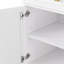 Chariot de cuisine 52 po à roulettes. Blanc, texturé, étagère à épices, serviette 2 portes, 5 tiroirs, tablette réglable pour îlot sur roulettes de luxe moderne. Blanc-2000035747