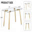 Table de salle à manger moderne moderne minimaliste avec plateau en verre trempé et pieds en métal doré-430540037-383730447