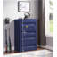 Armoire de rangement rectangulaire, commode en métal avec 4 tablettes
