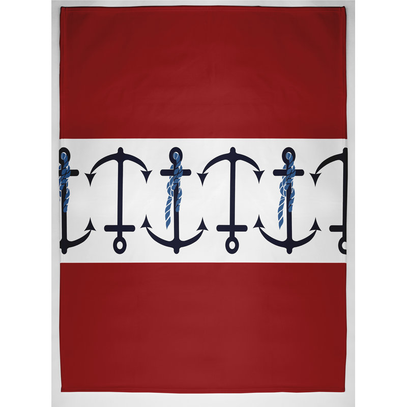 Goddard Plain Weave / Muslin Throw Blanket, Red
