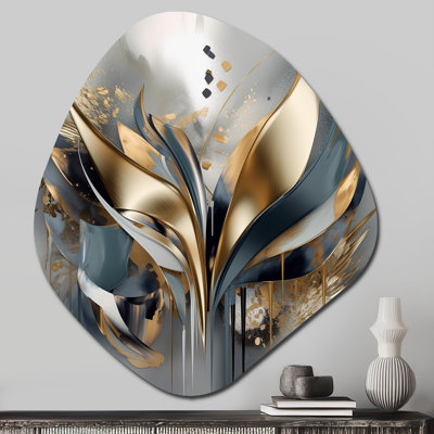 Abstract Shapes And Lines IV - Abstract Marble Nebula Shape Irregular Metal Wall Decor
