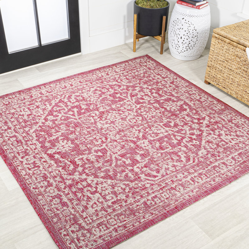 Tapis d'intérieur / d'extérieur Massimo Bohemian Medallion, Carré 5 pi 3 po