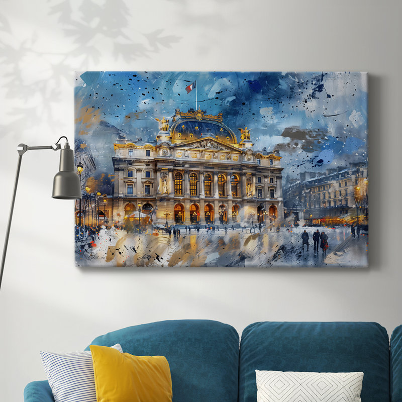 Paysages Cxx - Toile tendue avec châssis de qualité supérieure - Prêt à être accroché, H 24 po x l 36 po