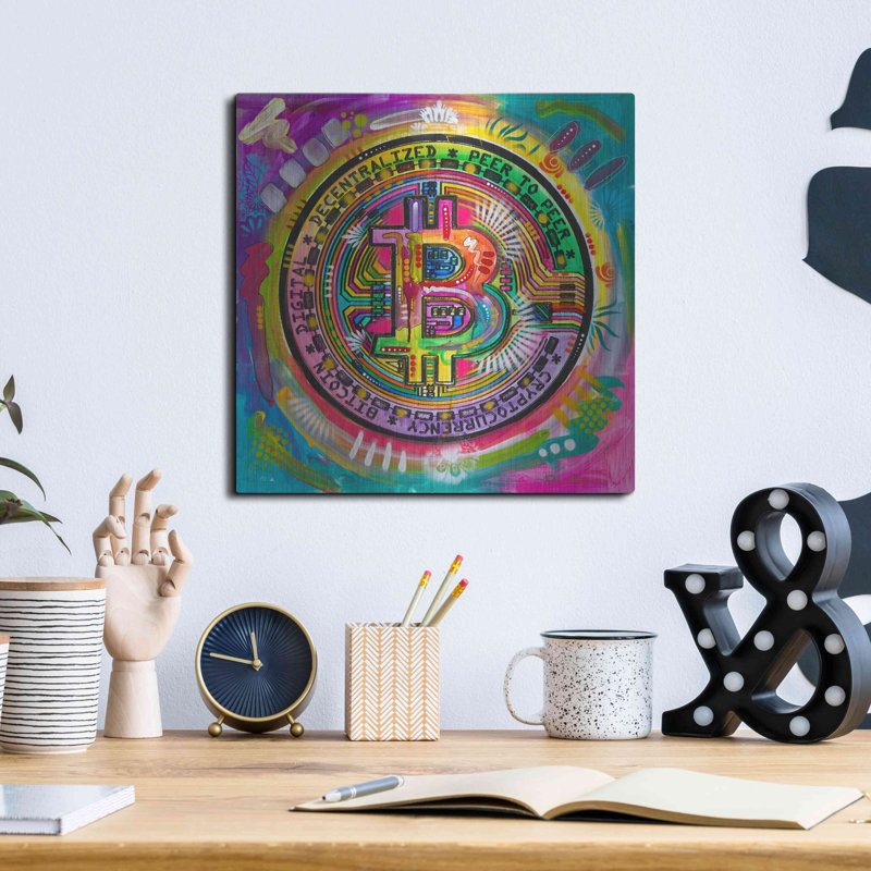 " Bitcoin " by Dean Russo, 12" H x 12" W