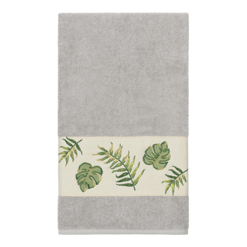 Zoe Turkish Cotton Midweight Bath Towel, Light Gray
