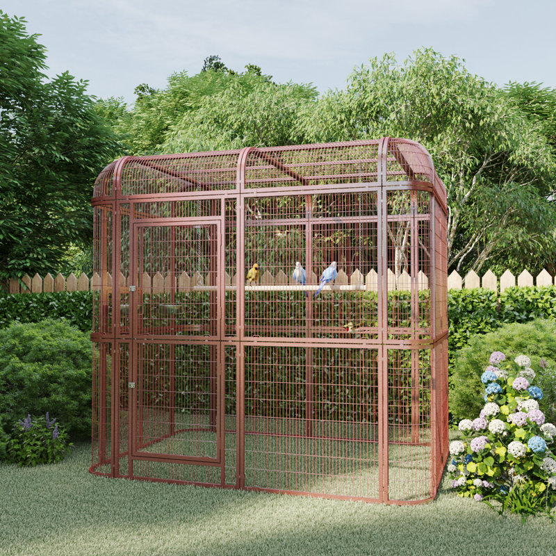 Cage à oiseau Corwynn, Brun