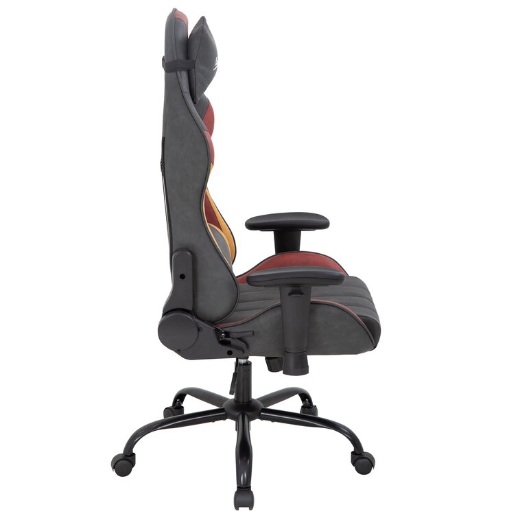 BestOffice Adjustable Reclining Ergonomic Faux Leather Swiveling PC & Racing  Game Chair in Red/Yellow/Black