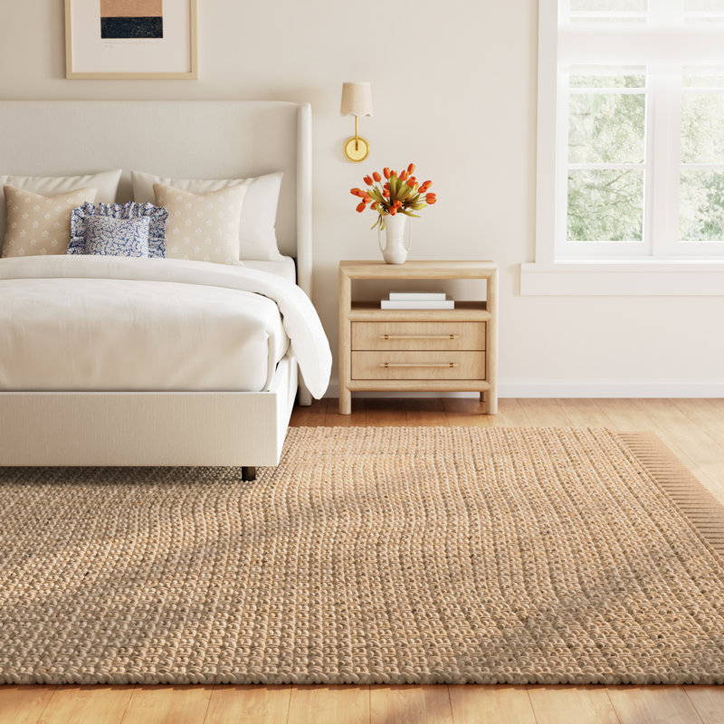 Parkerfield Handmade Flatweave Jute/Sisal Natural Area Rug, Rectangle 11' x 15'