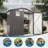 6X3.6Ft Metal Outdoor Storage Shed, Gray With Window & Lockable Door