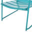 Fauteuil en fer turquoise : une parenthèse de détente dans votre jardin, profondeur 61,2 cm, largeur 67,2 cm, hauteur 65,2 cm, poids 6,5 kg.