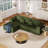 108.3" Sectional Foam Couch Sofa with Chaise Lounge-1481174200