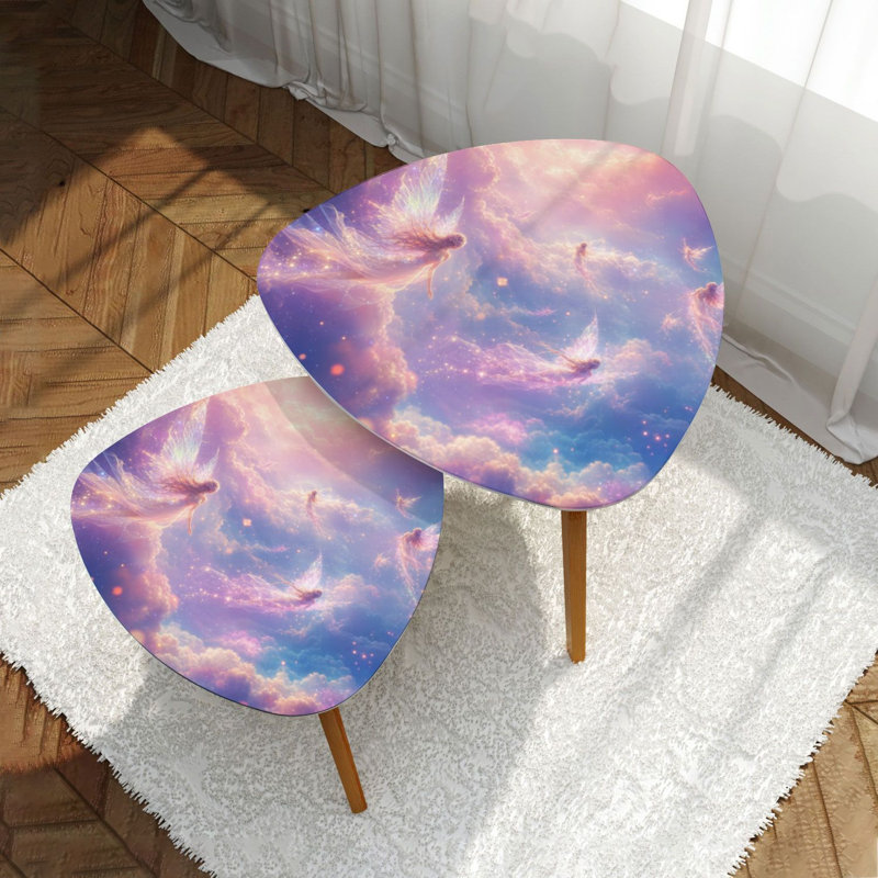 Ensemble de 2 tables basses gigognes Triangle