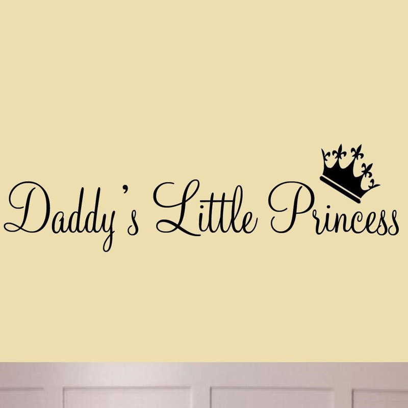 Décalcomanie murale little princess daddy Hunsaker, 6 x 22