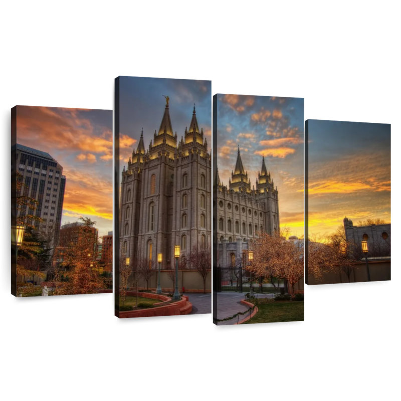Adella Temple Square, 54" H x 84" W
