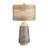 Set Of 2 Ceramic Table Lamps With Rattan Shade