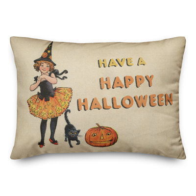  Coussin Happy Halloween Tutu Witch Girl