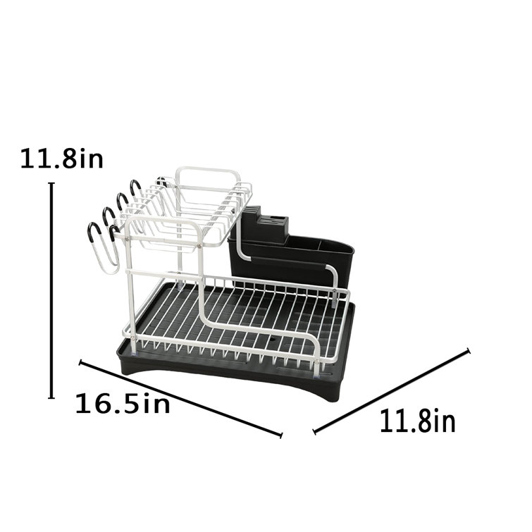 Rebrilliant Loubertha Metal 2 Tier Dish Rack