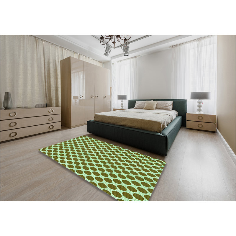 Tapis vert tissé à la machine, Rectangle 6 pi x 9 pi
