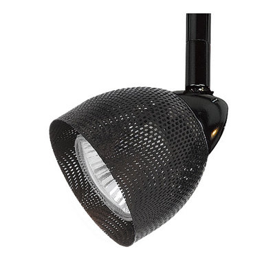Round Metal Mesh Shade Track Light Head And Frame, Silver