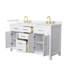 Beckett 60" Freestanding Double Bathroom Vanity with Quartz Top-990040576-990040583-990040582