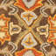 Tapis chocolat / mandarine en laine touffeté à la main Wahcheechee-17632763