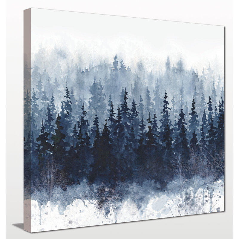 Indigo Forest - reproduction sur toile tendue, H 28 po x l 28 po x P 1,5 po