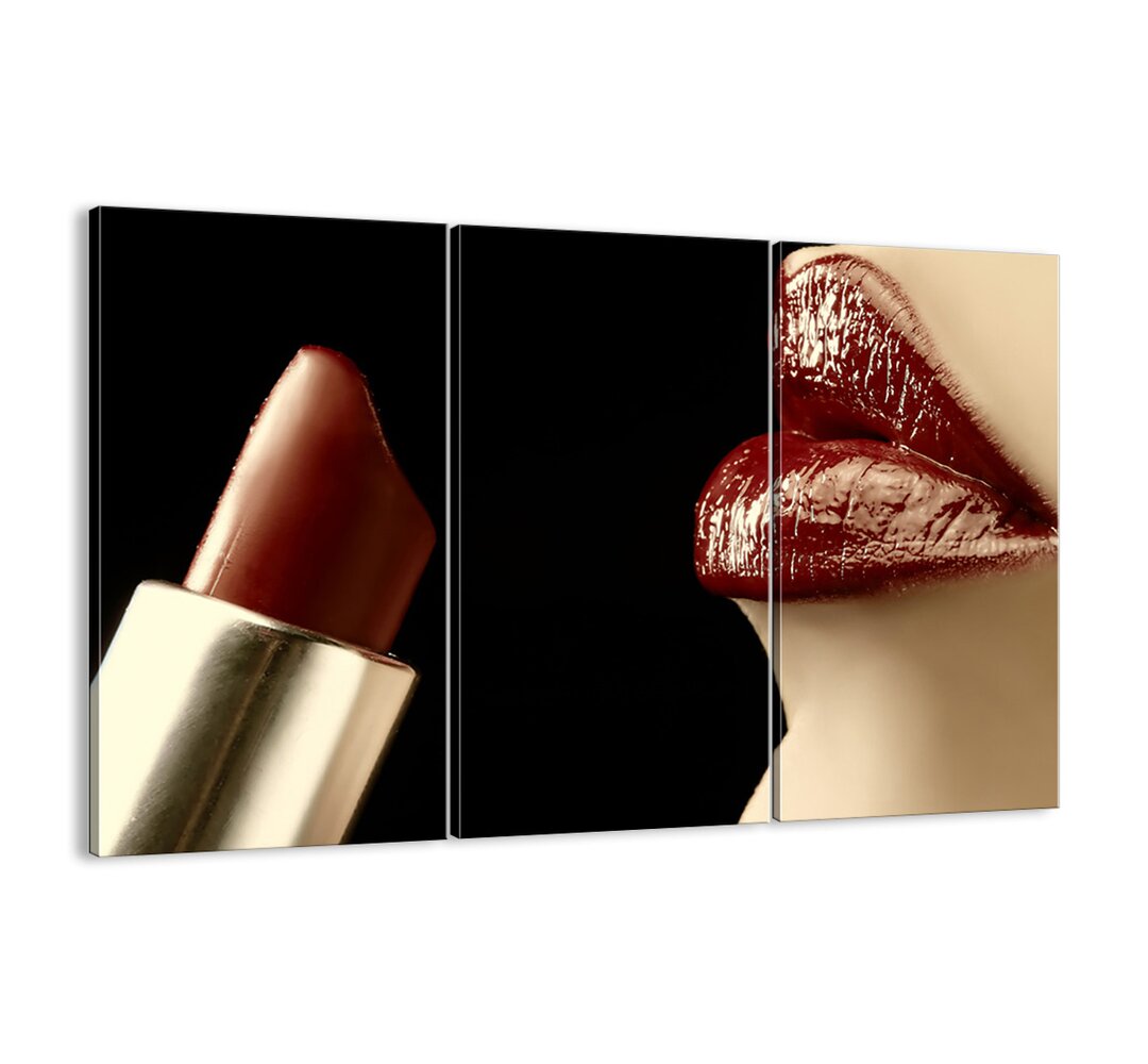 3-tlg. Leinwandbilder-Set - Fotografie „Sensuality and Radiance of Carmine”