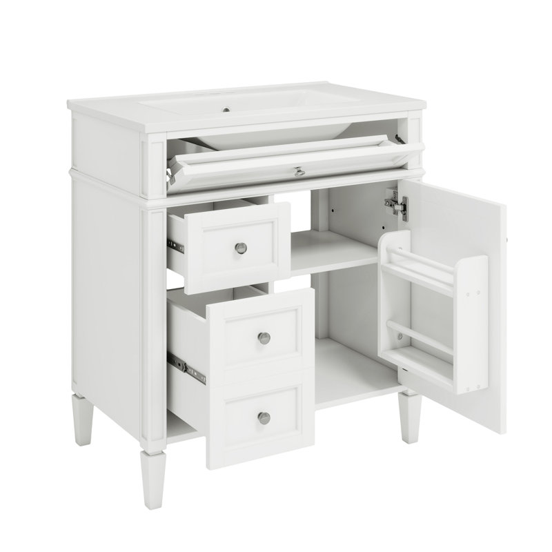 Meuble-lavabo élégant avec rangement spacieux et design fonctionnel