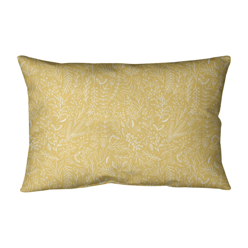 Coton rectangulaire Katelyn Elizabeth Ditsy, Pas de bourre, Jaune/blanc
