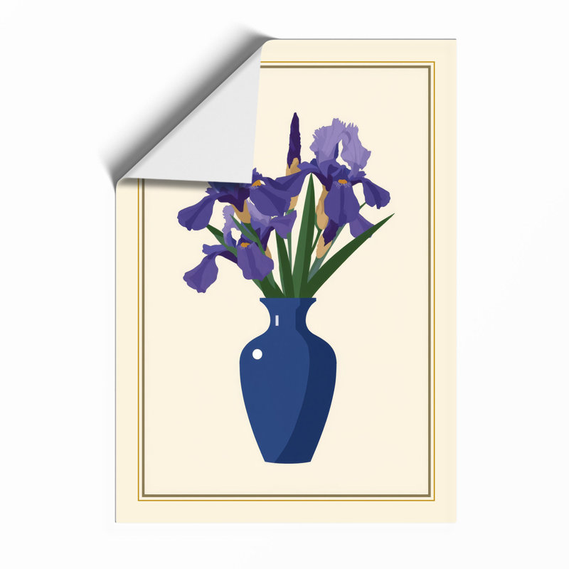 Iris Arrangement Botanical - Framed Print, A2 - 59.4 x 42.0 cm, Unframed
