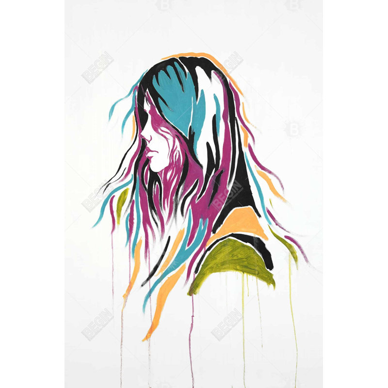 Graffiti street art woman Bath Mat with Non-Slip Backing - Quick Dry Memory Foam Bathroom Rug - Absorbent - Modern Plush Spa-Style - Machine Washable