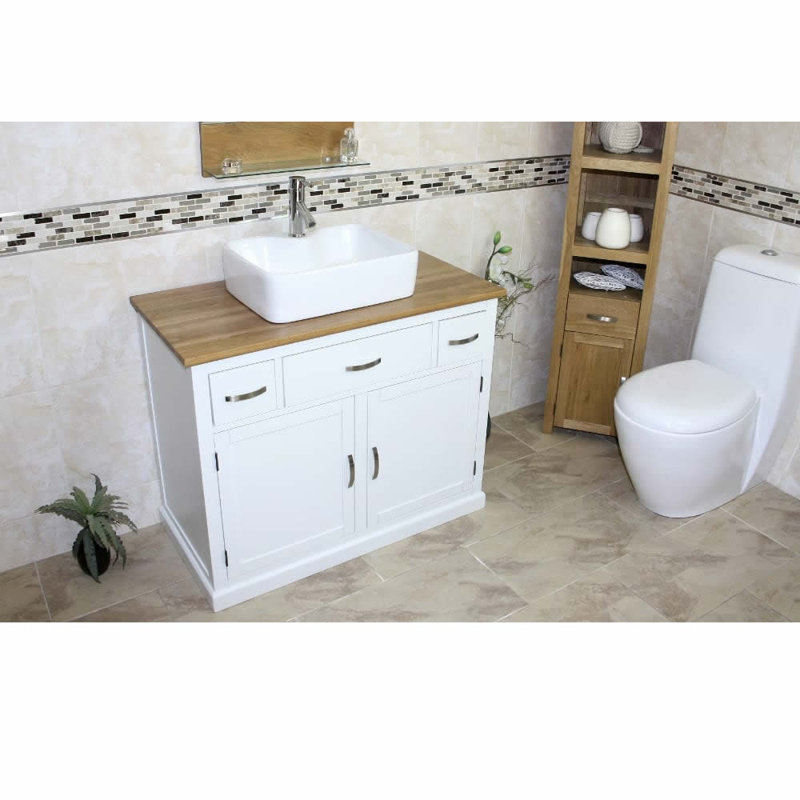 Jeff 1000mm Single Bathroom Vanity with Vessel Ceramic Basin