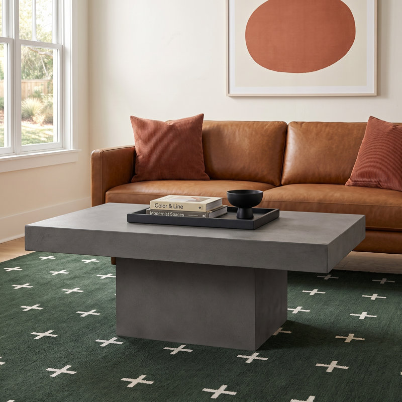 Shaye Rectangular Concrete Coffee Table