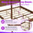 Dormal King Size Solid Wood and MDF Canopy Bed Frame, Four Poster Platform Bed with Underbed Storage-1574416572