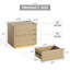 2-Drawer Minimalist Nightstand With 3-Colour Sensor Light-636251458