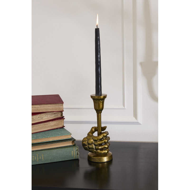 Skeleton Candleholder 4.25"x 0.5"x 9.25"