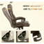 Fauteuil de direction en similicuir avec hauteur réglable et roulettes pivotantes, chaise de bureau ergonomique à haut dossier, pour la maison et le bureau