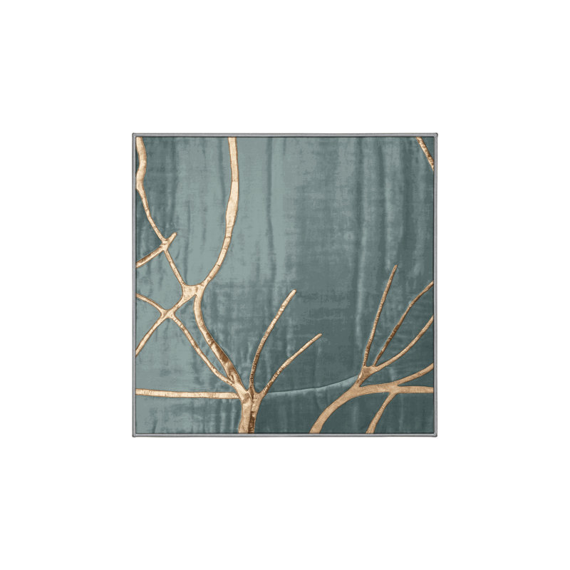 Machine Washable Gray Area Rug, Square 4'