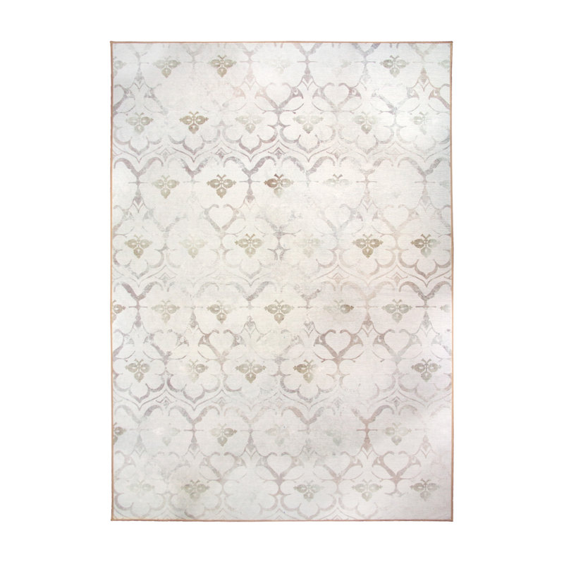 Tapis ivoire tissé à plat Leilani, Rectangle 5 pi x 7 pi