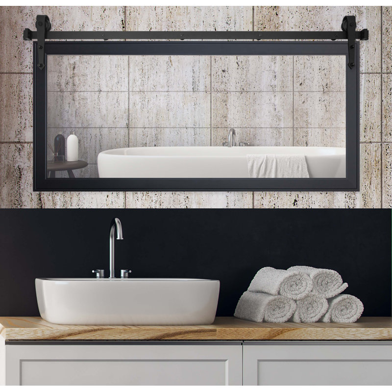 Miroir de salle de bain N Peace Rayne, Noir, 30,5 po x 51,5 po