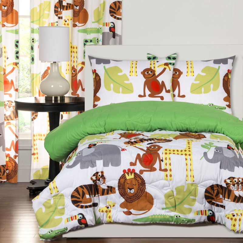 Jungle Love Reversible Comforter Set, Full