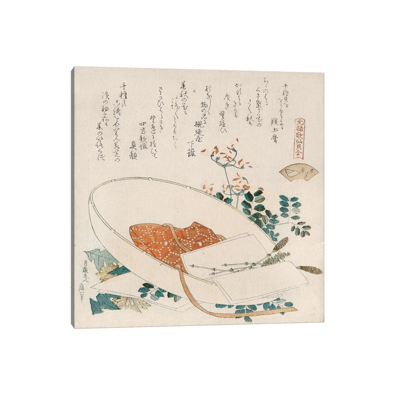Myriad Grasses Shell (Chigusagai) by Katsushika Hokusai - Wrapped Canvas Painting, 93.98 cm H x 93.98 cm W x 1.91 cm D
