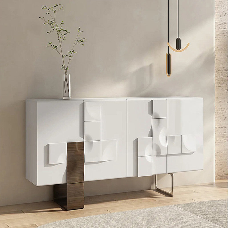 Buffet de rangement moderne et minimaliste, H 35,43 po x l 70,87 po x P 15,75 po