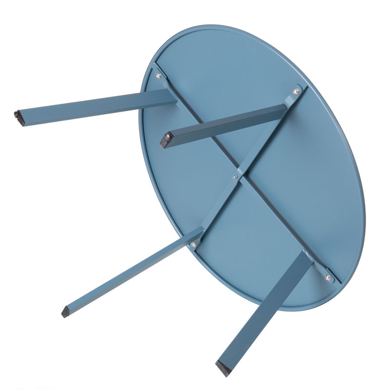 Round Outdoor Coffee Table, 42cm H x 60cm W x 60cm D, Blue