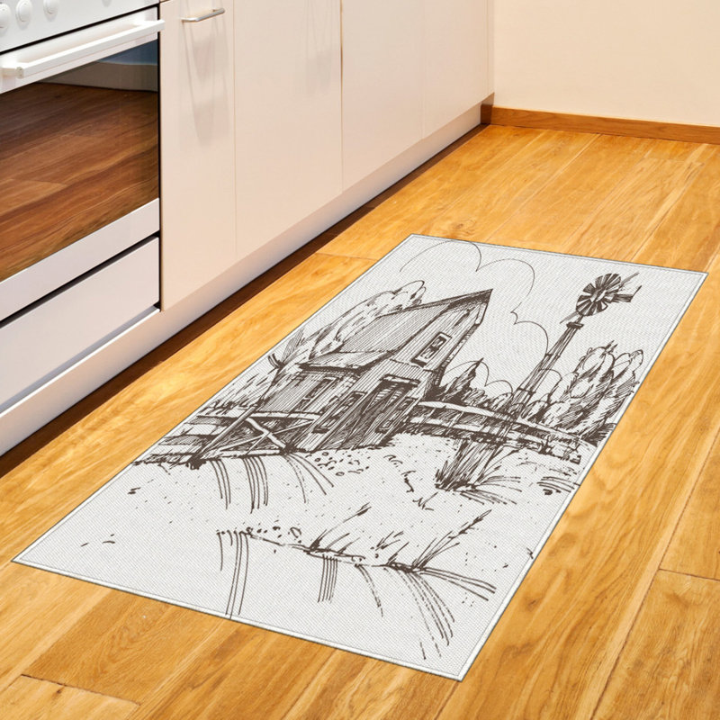 Windmill High Density Long Fiber Poly Threads Decorative Area Rug Carpet, Rectangle 2'7" x 5'