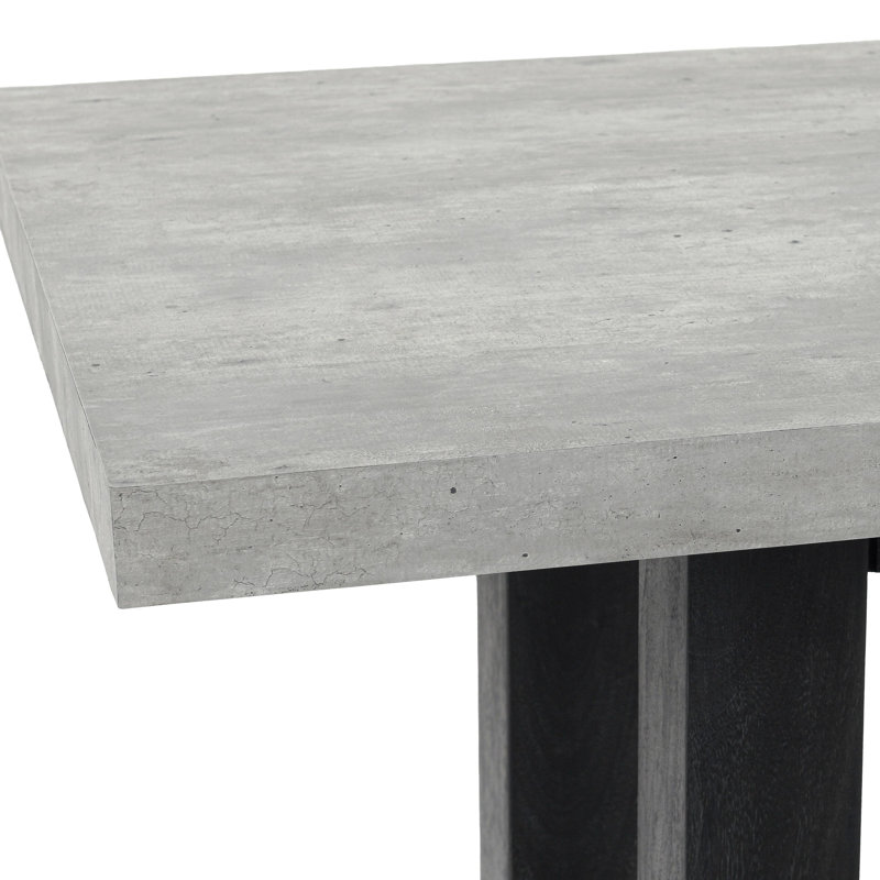 Gray and Black Wood Counter Height Dining Table